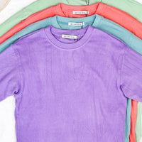 IN STOCK Corrine Ribbed Pullover Top - Purple