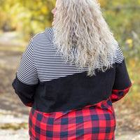 IN STOCK Colorblock Fullzip - Plaid and Stripes