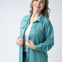 IN STOCK Brenna Button Down Top - Teal