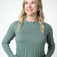 IN STOCK Blair Long Sleeve Top - Dusty Jade