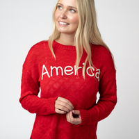 IN STOCK America Red Top