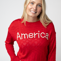 IN STOCK America Red Top