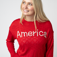 IN STOCK America Red Top