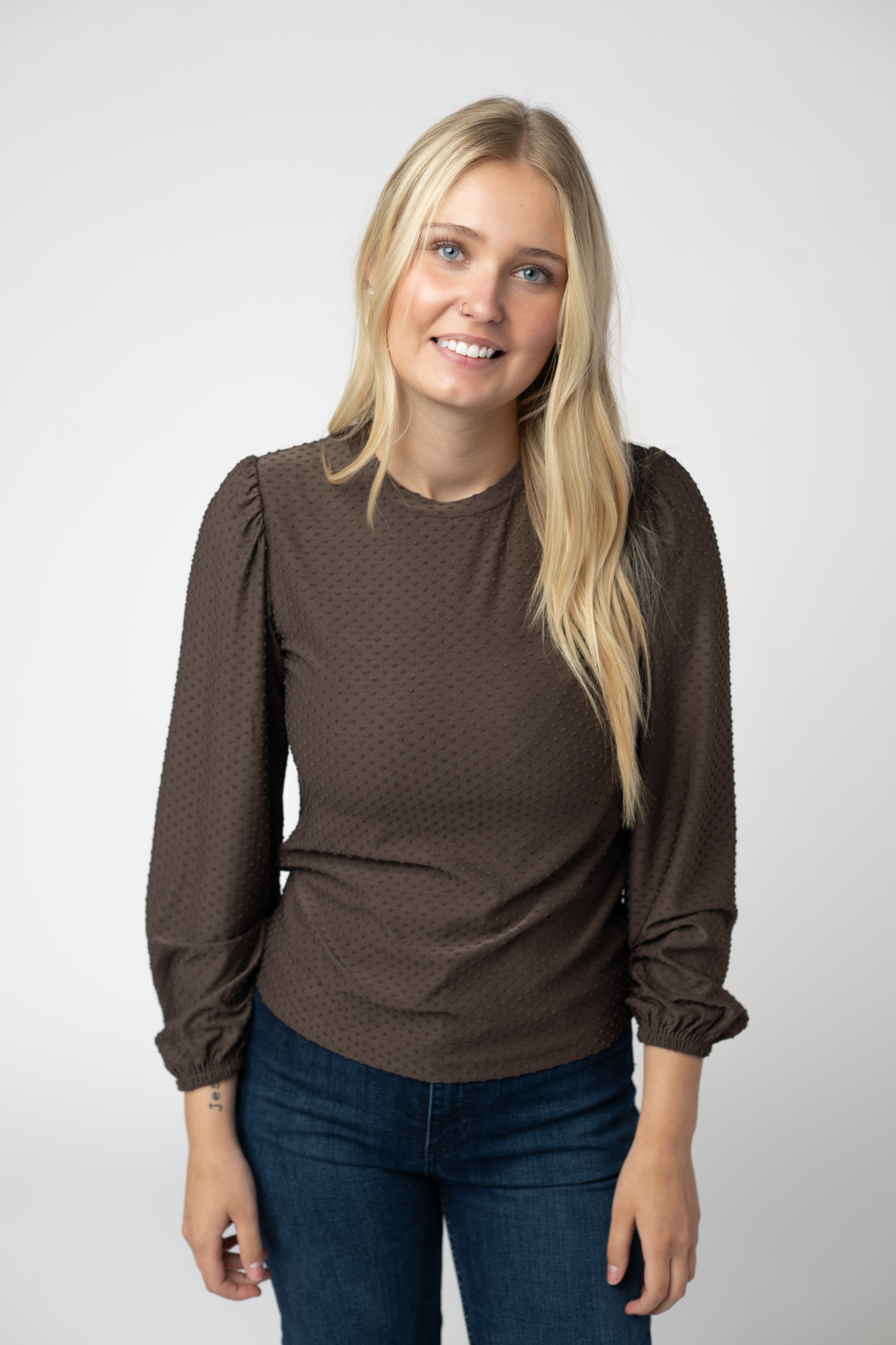 IN STOCK Miranda Dot Top - Brown