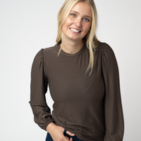 IN STOCK Miranda Dot Top - Brown