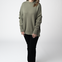 IN STOCK Aurora Cozy Sweater - Light Olive