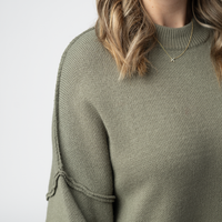 IN STOCK Aurora Cozy Sweater - Light Olive