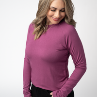 IN STOCK Blair Long Sleeve Top - Mulberry
