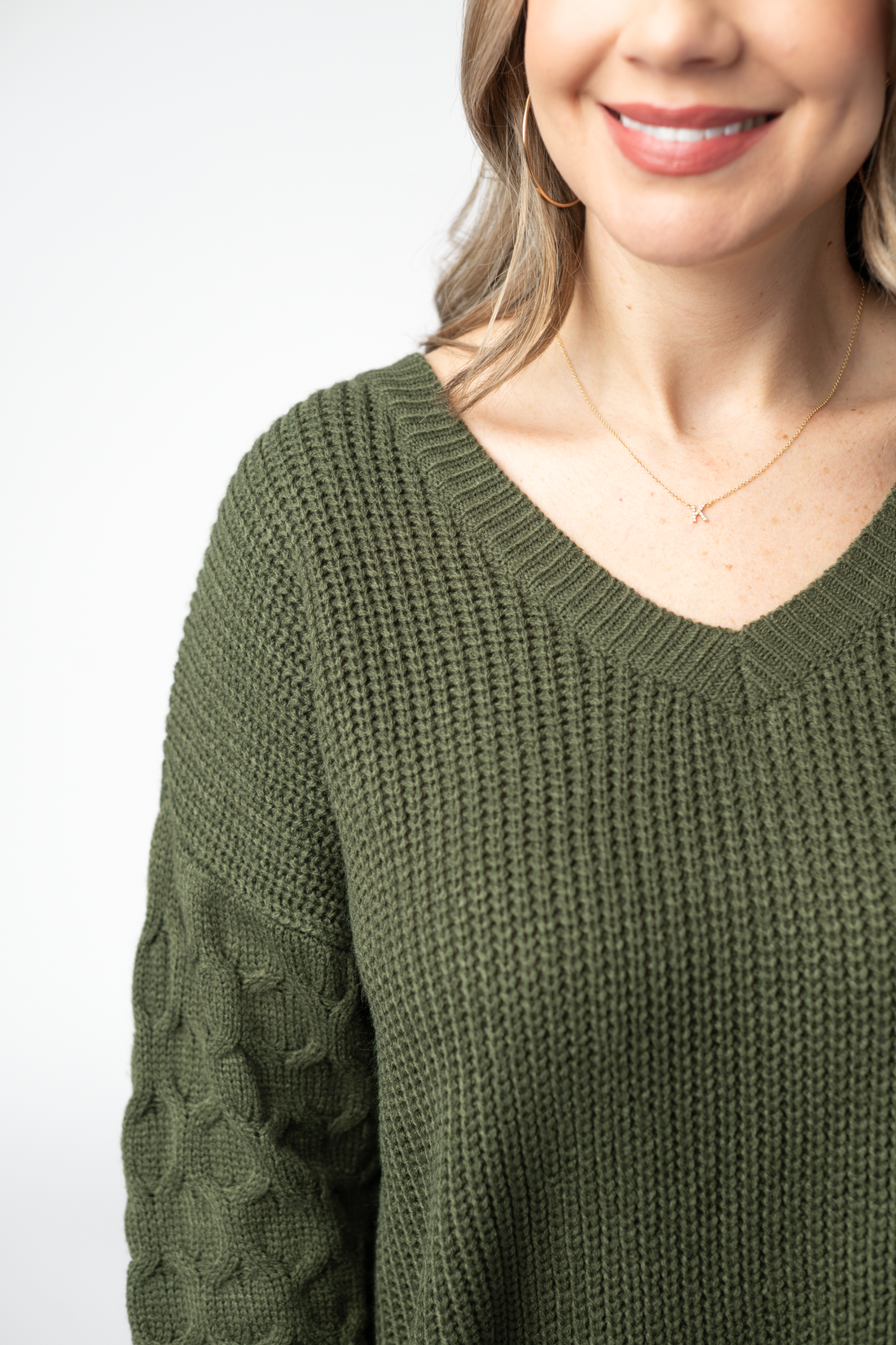 IN STOCK Talina Textured Sweater - Olive