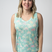 IN STOCK Noelle Tank - Aqua Palm