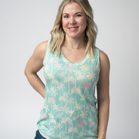 IN STOCK Noelle Tank - Aqua Palm
