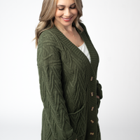 IN STOCK Brooks Button Sweater Cardigan - Olive