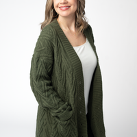 IN STOCK Brooks Button Sweater Cardigan - Olive