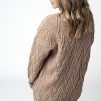 IN STOCK Brooks Button Sweater Cardigan - Mocha