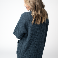 IN STOCK Brooks Button Sweater Cardigan - Navy