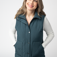 IN STOCK Remy Zip Up Vest - Teal