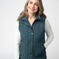 IN STOCK Remy Zip Up Vest - Teal