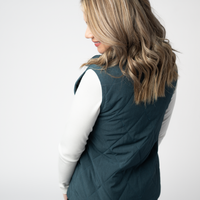 IN STOCK Remy Zip Up Vest - Teal
