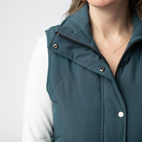 IN STOCK Remy Zip Up Vest - Teal
