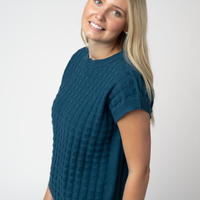 IN STOCK Kelly Knitted Top - Teal