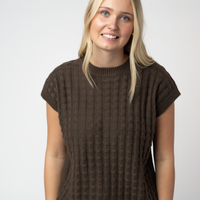 IN STOCK Kelly Knitted Top - Brown