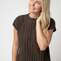 IN STOCK Kelly Knitted Top - Brown