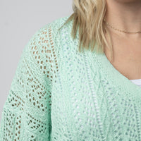 IN STOCK Callie Cropped Cardigan - Mint FINAL SALE