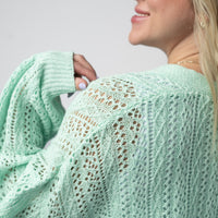 IN STOCK Callie Cropped Cardigan - Mint FINAL SALE