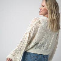 IN STOCK Callie Cropped Cardigan - Ivory FINAL SALE
