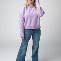 IN STOCK Josie Cozy Crew Sweater - Lavender FINAL SALE