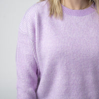 IN STOCK Josie Cozy Crew Sweater - Lavender FINAL SALE