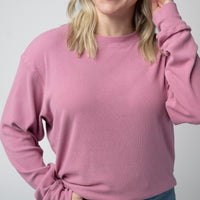 IN STOCK Corrine Ribbed Pullover Top - Rose