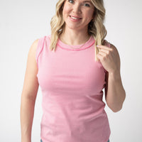 IN STOCK Morgan Micro Striped Tank - Pink