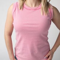IN STOCK Morgan Micro Striped Tank - Pink