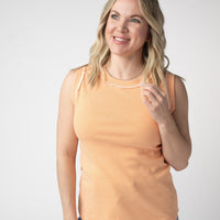 IN STOCK Morgan Micro Striped Tank - Orange