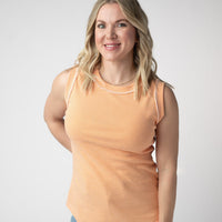 IN STOCK Morgan Micro Striped Tank - Orange