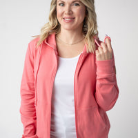 IN STOCK Fullzip Hoodie - Sunkissed Coral