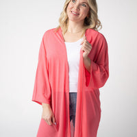 IN STOCK Ellie Cover-Up Kimono - Sunkissed Coral