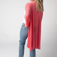 IN STOCK Ellie Cover-Up Kimono - Sunkissed Coral