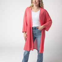 IN STOCK Ellie Cover-Up Kimono - Sunkissed Coral