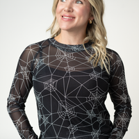 IN STOCK Blair Mesh Long Sleeve Top - Webs