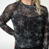 IN STOCK Blair Mesh Long Sleeve Top - Webs
