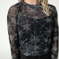 IN STOCK Blair Mesh Long Sleeve Top - Webs