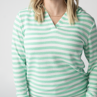 IN STOCK Amelia Striped Hoodie - Green