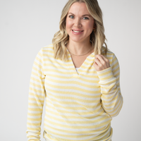 IN STOCK Amelia Striped Hoodie - Lemon