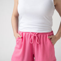 IN STOCK Weslie Waffle Shorts - Pink