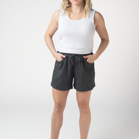 IN STOCK Candice Crinkle Shorts - Charcoal
