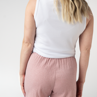 IN STOCK Candice Crinkle Shorts - Dusty Rose