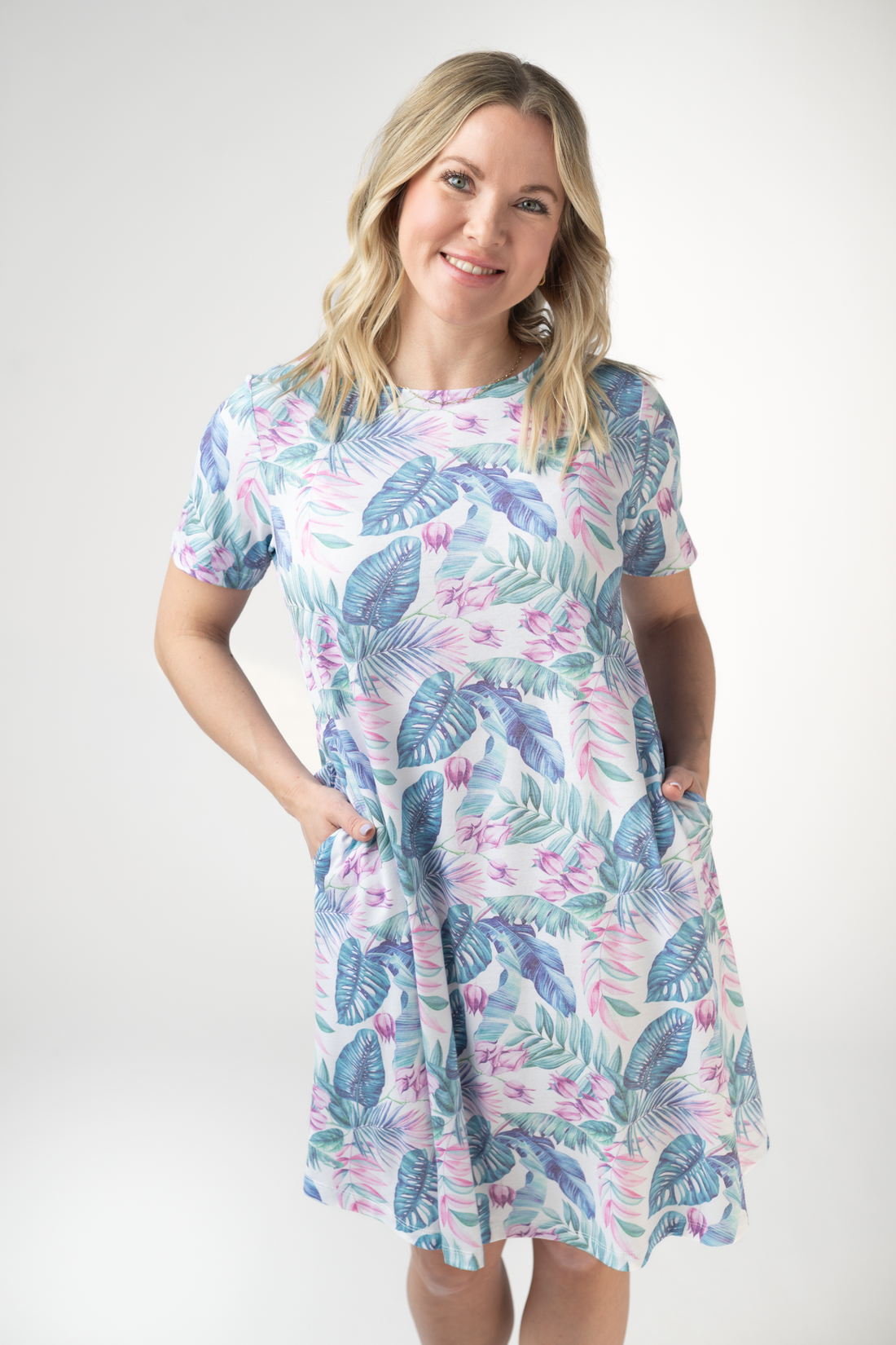 IN STOCK Alicia Dress - Tropical Leaf