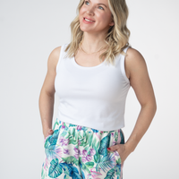IN STOCK Dolphin Shorts - Tropical Leaf